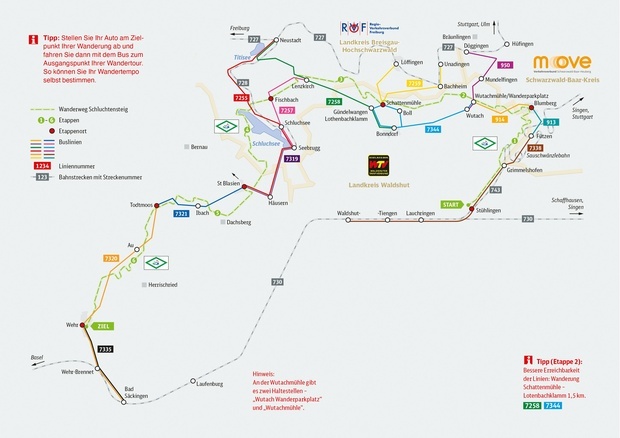 Schluchtensteig Netzplan